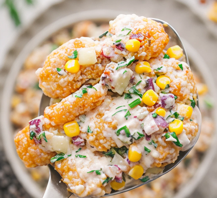 Ranch Smashed Tater Tot Salad