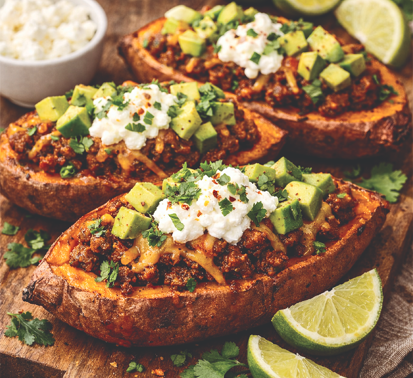 Loaded Sweet Potato Boats
